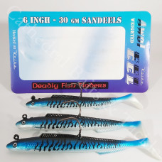 6" Sandeel Bait Lures Mackerel Blue 